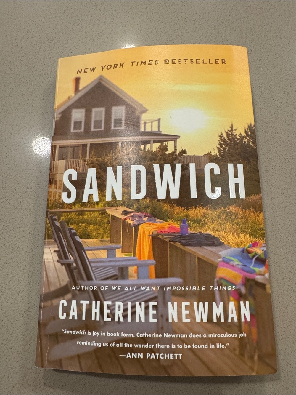 "Sandwich" by Catherine Newman Paperback Book